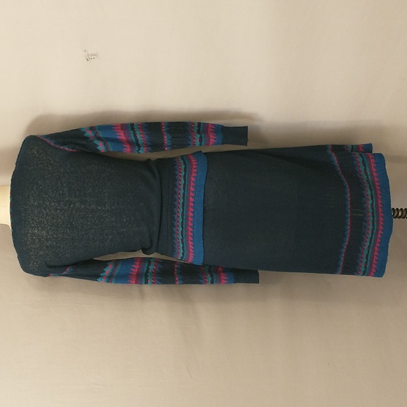 Vintage Knit Skirt Set Dress Semi Sheer Open Cobweb Weave 70s Acrylic by Alberoy - Picture 5 of 12